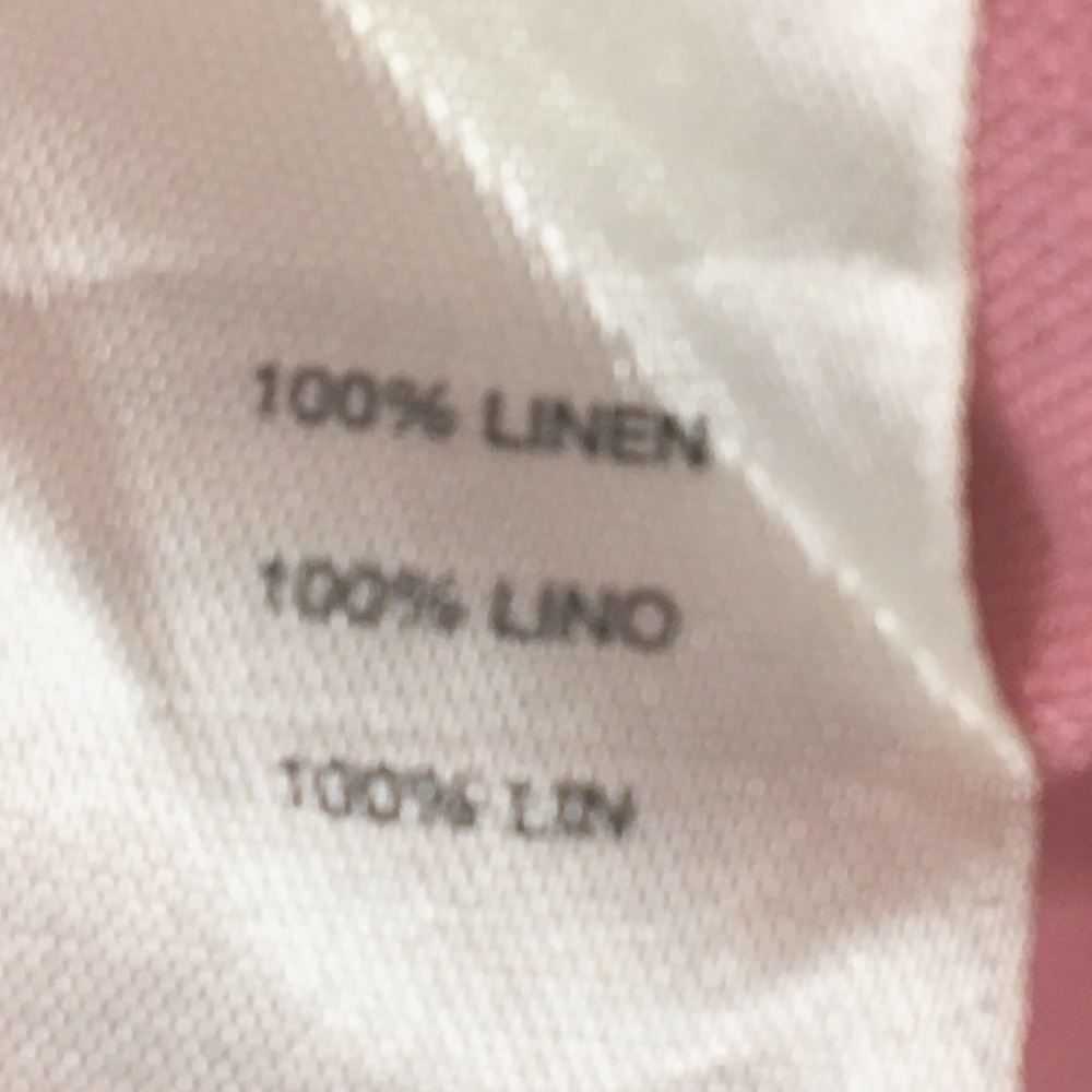 Chico's No-Iron 100% Linen Roll-Tab Button Down Shirt 1 Pink - Picture 7 of 8
